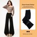 Factory Direct Black Non-Skinny Fleece-Lined Flared Jeans For Women, Autumn And Winter Thickened Loose Slimming_ecoleips.com
