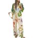 Cross-border Independent Site 2026 European American Women's Clothing Cotton-linen Printed Shirt And Pants_ecoleips.com