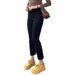 Pear-shaped Body Elastic Cropped Jeans Women, 2025 Spring And Autumn New Style, Slimming High-waisted Straight-leg Pants_ecoleips.com