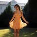European And American Women's New Camisole V-neck Long Patchwork Dress With Off Shoulder Style_ecoleips.com