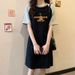 Summer Trend European And American Style Bear Print Comfortable And Casual Round-neck Dress For Pregnant Women_ecoleips.com