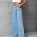 European And American Cross-border Women's Clothing: New Low-waist Casual Loose Straight Wide-leg Denim Pants_ecoleips.com