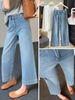 K Nine Point Straight Leg Wide Edge Jeans For Women's New High Waist Slimming Versatile Narrow Leg Pants_ecoleips.com