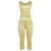 Women's Fashion Polka Dot Sleeveless Backless Top And Slim Fit Cropped Pants Set Spring New Style_ecoleips.com