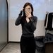 French-style Elegant Gray V-neck Sweater For Women, Autumn/winter 2026 New Model, Can Be Worn An Outer Layer Or As A_ecoleips.com