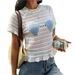 Bohemian Crochet Lace T-Shirt | Breathable Summer Knit Top | Beach & Vacation Essential_ecoleips.com