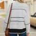 Women's Clothing Autumn And Winter New Striped Color Matching Sweater Women's Button Half Turtleneck Long Sleeve Knitted Pullover Women's Clothing_ecoleips.com