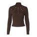 2025 Autumn New Fashionable Personality Slim Fit Shell Button Long Sleeve Top For Women Wholesale_ecoleips.com