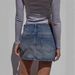 Slim Fit Casual Stretch Denim Mini Skirt For Women Washed Effect New Arrival_ecoleips.com