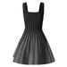 K New Temperament Silver Wire Waist Cinching Slimming Camisole Dress, Light Mature Style Knitted Short Skirt_ecoleips.com