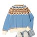"Fair Isle Knit Sweater – Nordic-Inspired Geometric Print Pullover (S-XXL, Cozy Christmas & Winter Casual Wear)"_ecoleips.com