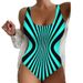 Aria Basics Women's Swimsuit 2026 Summer New Popular European And American Sexy Strap One-piece Striped Quick-dry Swimwear_ecoleips.com