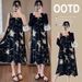 Spring New Korean Fashion Ink Painting Bowknot 2-Piece Maternity Dress_ecoleips.com