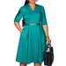 Women's Elegant Solid Color Three Quarter Sleeve Dress D3335 Foreign Trade Clothing European American Fashion Independent_ecoleips.com
