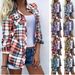 Women’s Checkered Shirt – Long Sleeve Casual Top (8 Colors) | S-XXL | Street Style & Office_ecoleips.com