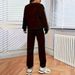 Women's Clothing Women's Thickened Hooded Sweatpants Autumn Winter Fashion Casual Print Suit Elegant Vacation_ecoleips.com