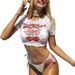 Women's Printed Bikini Set With Cover-Up Short Sleeve Beachwear – Sexy & Stylish Swimwear For Summer_ecoleips.com