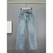 Women's Clothing Fashion Star Hot Diamond Straight Jeans For Women Hot Style Washed High Waist Loose Slim All Match Wide Leg Trousers_ecoleips.com