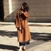 Luxury Double-Faced Wool & Cashmere Coat – Water Wave Texture | Oversized Longline Trench (Black/Deep Caramel/Light Camel/Navy/Emerald)_ecoleips.com