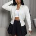 Women’s Cropped Knit Cardigan – Round Neck Long-Sleeve Open Front Sweater (S-XL, Ribbed Trim, Lightweight Layering Staple, Streetwear Chic)_ecoleips.com