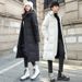 Unisex Long Winter Coat With Hood, Warm Down Jacket For Men & Women, Fashionable Korean Style Overcoat, Cold Weather Outerwear_ecoleips.com