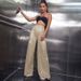 Women's High Waist Wide Leg Pants With Glitter - Casual Loose Fit Palazzo Pants For Summer_ecoleips.com