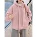 Plus Size Fleece-Lined Thickened Hooded Sweatshirt Jacket For Women, Spring Slimming And Concealing Korean Style Loose_ecoleips.com