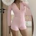 Women's Sexy round Neck Slim Fit Jumpsuit Long Sleeve Button Detail European American Style Cross Border Wholesale Summer Spring/Autumn_ecoleips.com