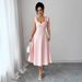 Elegant Women's Solid Color Suspender Long Dress Spring/Summer New Arrivals Independent Website European And American Style_ecoleips.com