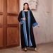 Women Cardigan Abaya Elegant Contrast Color Tassel Long Dress Muslim Dubai Arab Clothing_ecoleips.com