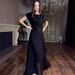 Elegant High-Waisted Maxi Dress – Timeless Black Dress For Women (S-Xxl, Fall/Winter Essential, Stretch Polyester)_ecoleips.com