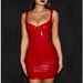 Women's Clothing Sexy Solid Color PU Leather Tight Hip Dress Miniskirt_ecoleips.com