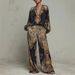 3D-Printed Unisex Lounge Set - Geometric Print Long Sleeve PJs For Home & Street_ecoleips.com
