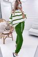 Women's Trendy Stripe Tracksuit Set – Long Sleeve Hoodie & Jogger Pants (S-XXL, Multiple Colors, Polyester Blend, Streetwear Style)_ecoleips.com