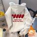 Couple Hooded Sweatshirt American Style Fleece Lined Thickened Long Sleeved Casual Trendy Top for Women Autumn Winter New 2025_ecoleips.com