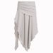 2025 New Spring Summer Casual Women's Pleated Side Slit Irregular Hem Skirt_ecoleips.com