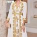 Women's Clothing Gold Lace Sequin Embroidery Beaded Dress_ecoleips.com
