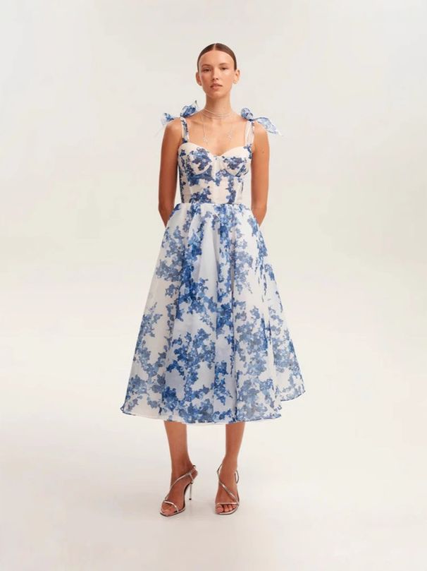 Women's Clothing New Slit Hot Stamping Dress Long Skirt Evening Dress New_ecoleips.com