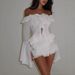 Women's Clothing Elegant Bell Sleeve Top & Skirt Set – Romantic Ruffled Women's Outfit For Summer & Spring_ecoleips.com