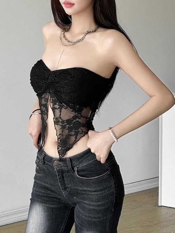 European American Style 2025 Summer New Sweet And Spicy Women's Clothing, Solid Color Slim-fit Street Fashion_ecoleips.com