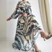Women's Clothing New Chiffon Print Long Fashionable And Elegant Belted Dress_ecoleips.com