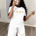 Women's Color Block Letter Print Tee Korean Inspired Slim Fit Summer Style Top_ecoleips.com