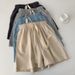 Women's Clothing Pocket Sports Shorts Two Piece Summer Loose Elastic Casual Solid Color Suit_ecoleips.com