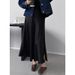 Elegant Satin High-Waist Mermaid Skirt - Flowy Tailored Fit, Slimming Mid-Length Pencil Skirt For Women_ecoleips.com