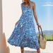 European American Cross-border Bestseller: Seaside Vacation Casual Dress, Elegant And Simple, Sleeveless V-neck Long_ecoleips.com