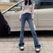 Women’s Clothing high street retro hot girl flared jeans for women high waist slim fit trendy all match bell bottom pants_ecoleips.com