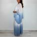 Women's Solid Color Casual Chiffon Printed Top And Loose Wide Leg Pants Two Piece Set European And American Style_ecoleips.com