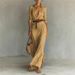 Women's Elegant Sexy Solid Color Dress Autumn Irregular Design With Belt European American Style_ecoleips.com