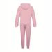 Women's Fashionable Casual Street Dance Sweatshirt And Pants Set Rabbit Print Warm Hooded Top plus Matching Bottoms for Autumn Winter_ecoleips.com