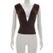 Summer Sexy Solid Color Women's Sleeveless Fitted Top Twisted V Neck Hot Girl Style_ecoleips.com